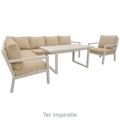 Tussenstuk Brozzi milky grey met kussens