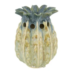 Vaas ananas keramiek blauw 19 x 19 x 25 cm