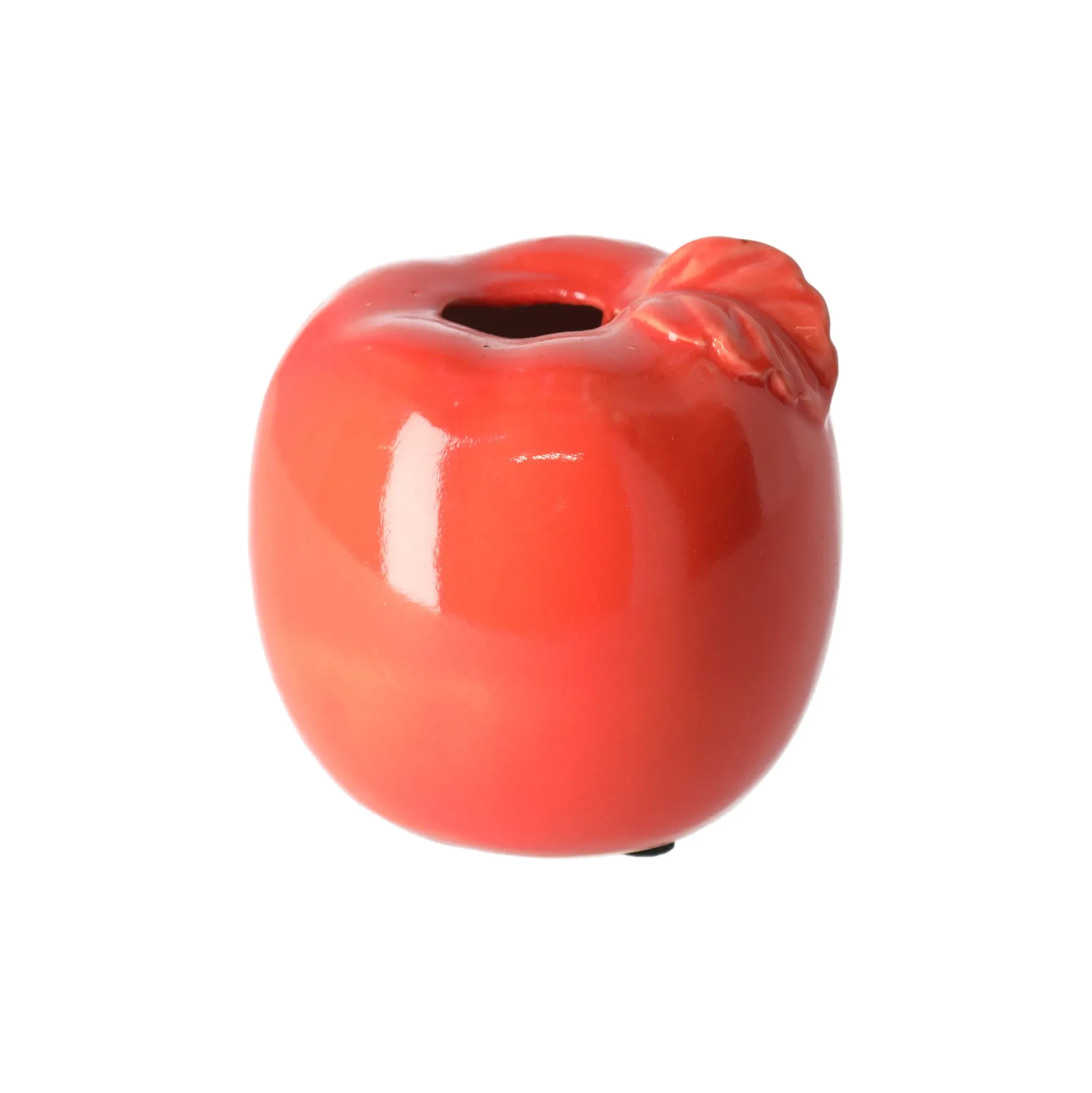 Vaas appel keram rood 9 cm