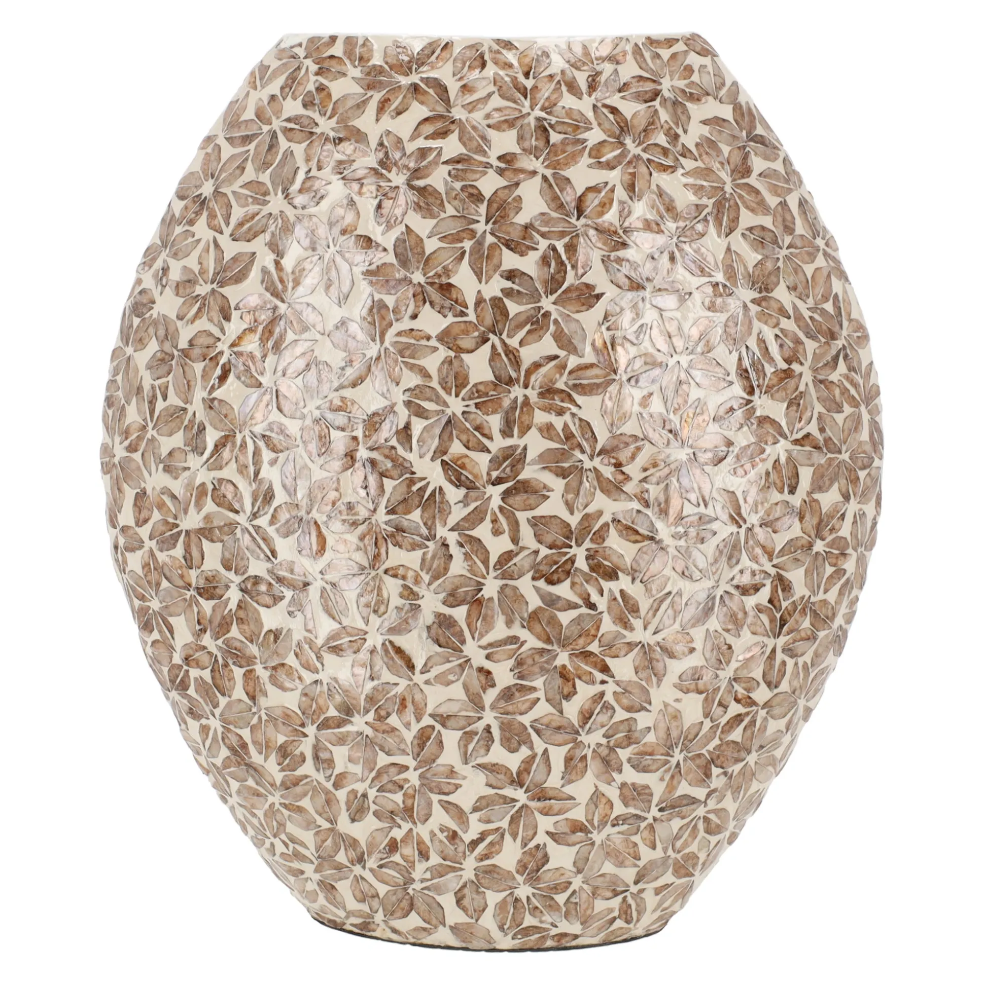 Vaas capiz Salesse beige 45 cm