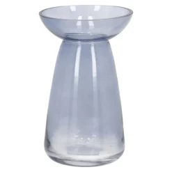 Vaas glas 18 cm blauw
