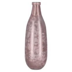 Vaas glas 15 x 40 cm roze