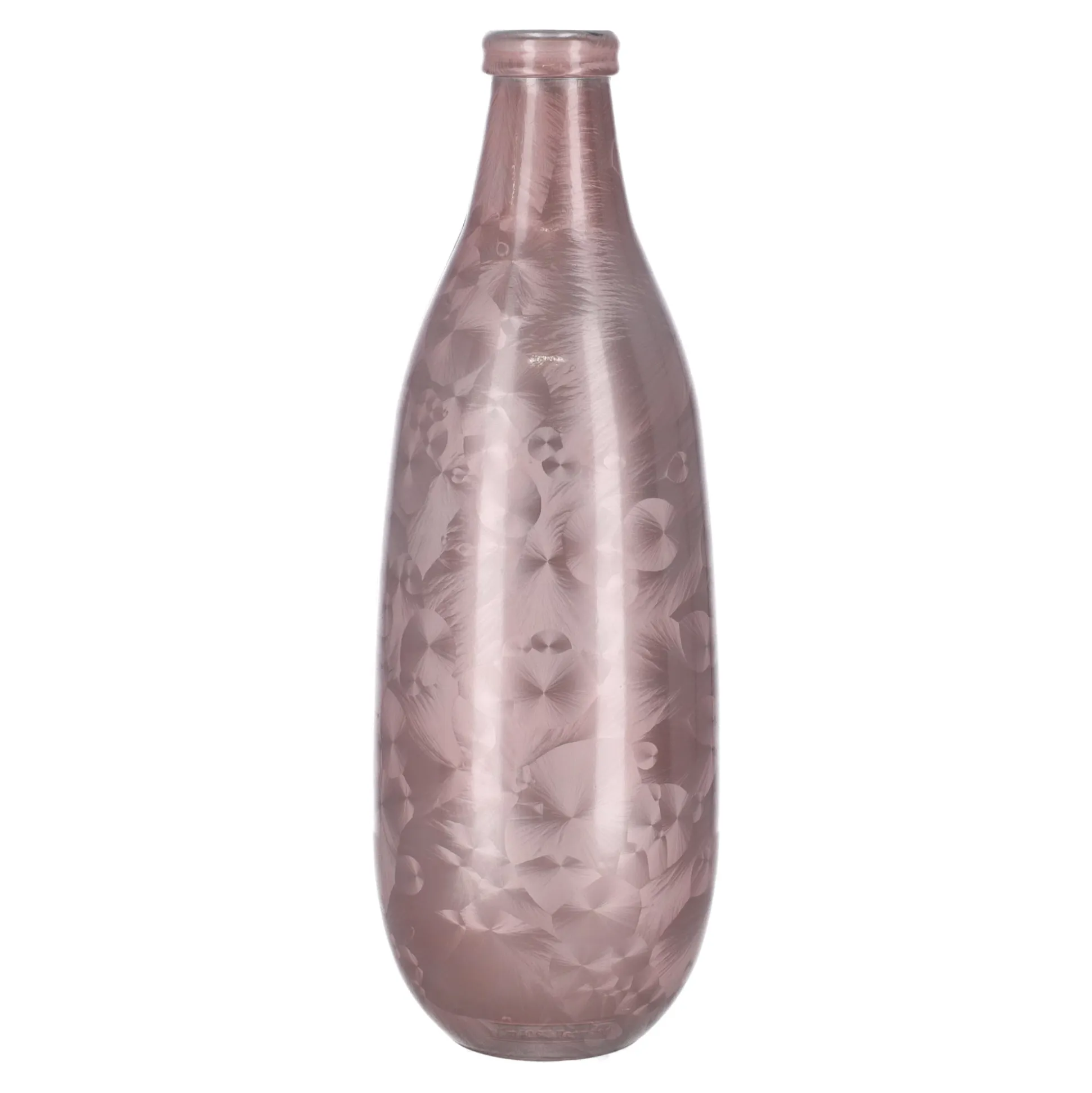 Vaas glas 15 x 40 cm roze
