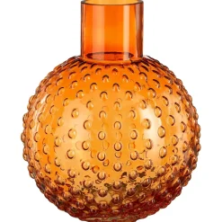 Vaas glas Dionne oranje 28 x 22 cm
