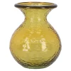 Vaas glas recycle 24 cm geel