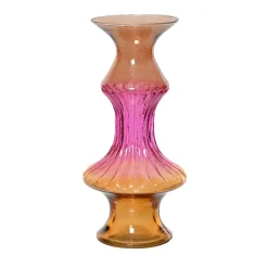 Vaas glas recycle roze 29 cm
