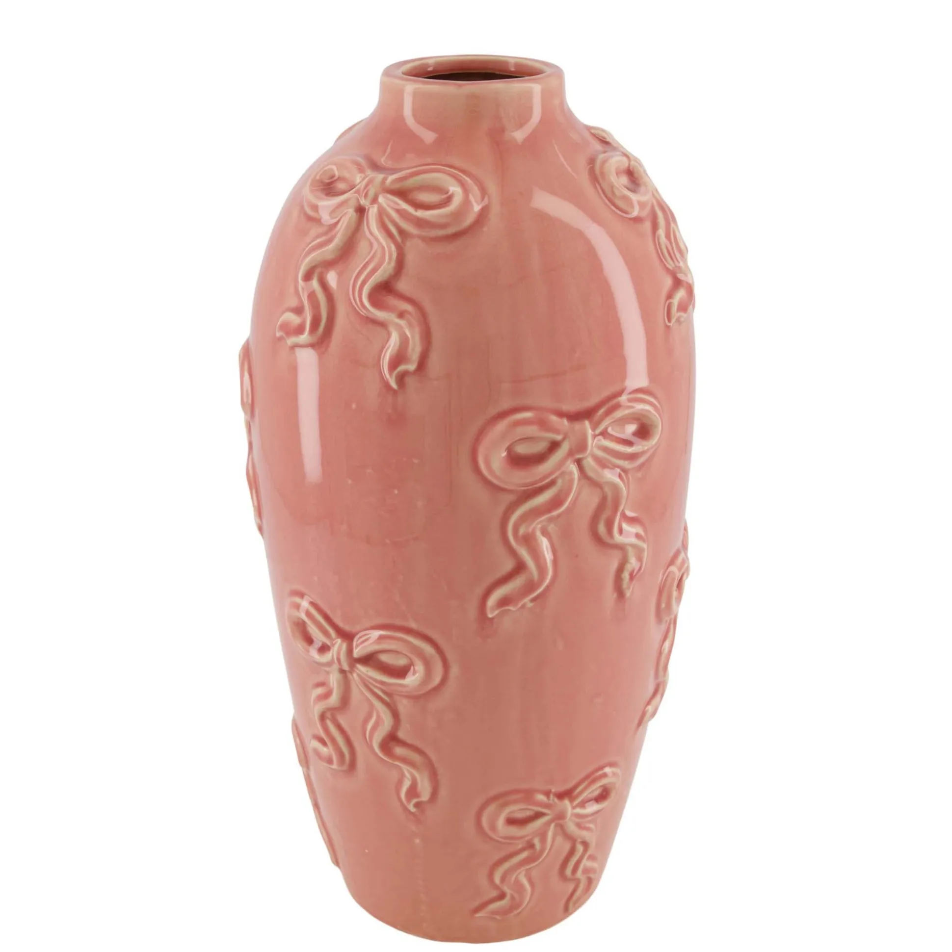 Vaas strik roze 17 x 35 cm