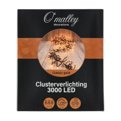 Verlichting cluster 3000 LED classic gold