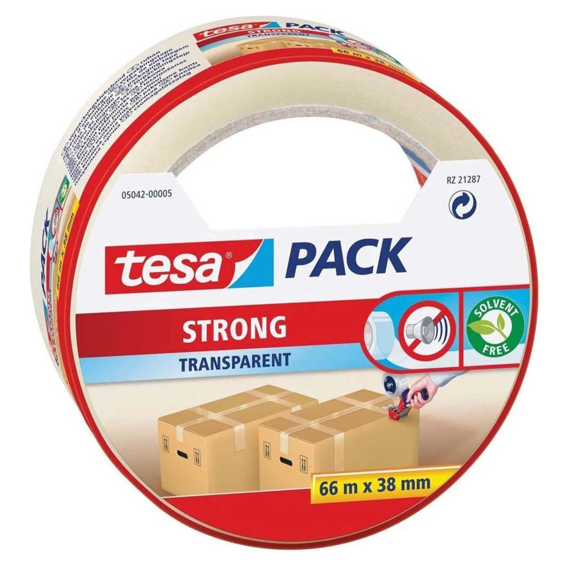 Verpakkingstape trans 38mmx66M