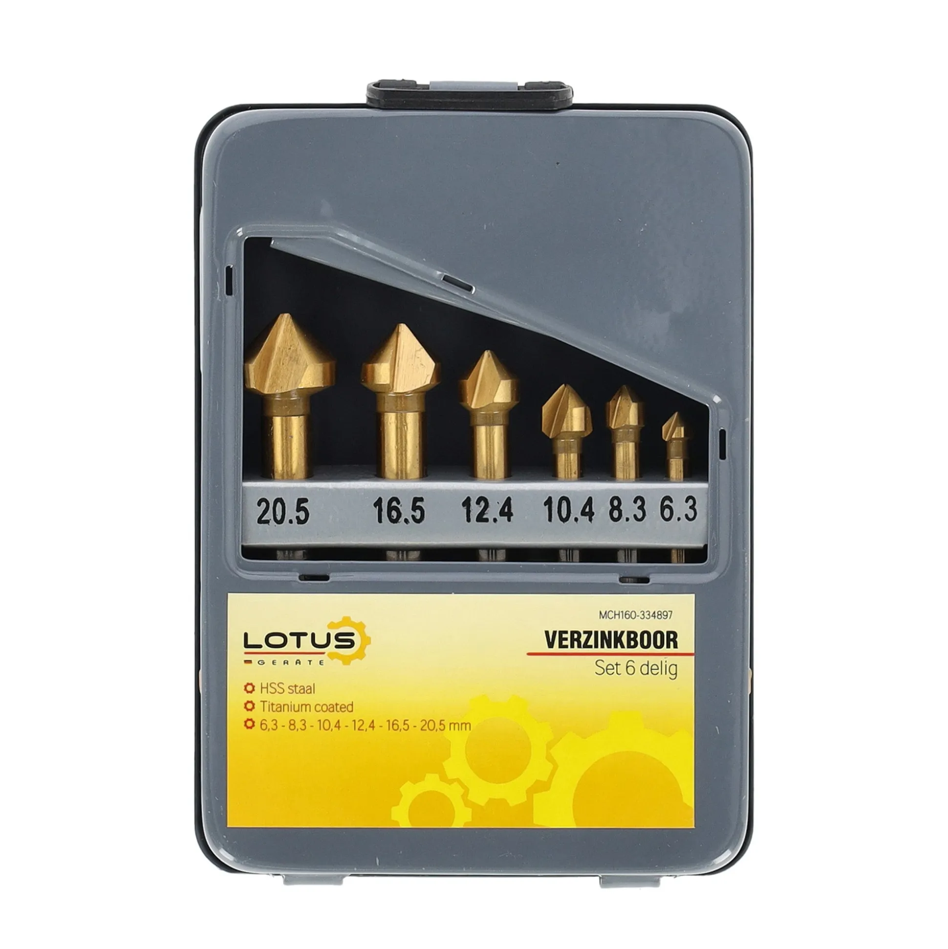 Verzinkboor set 6-delig Lotus