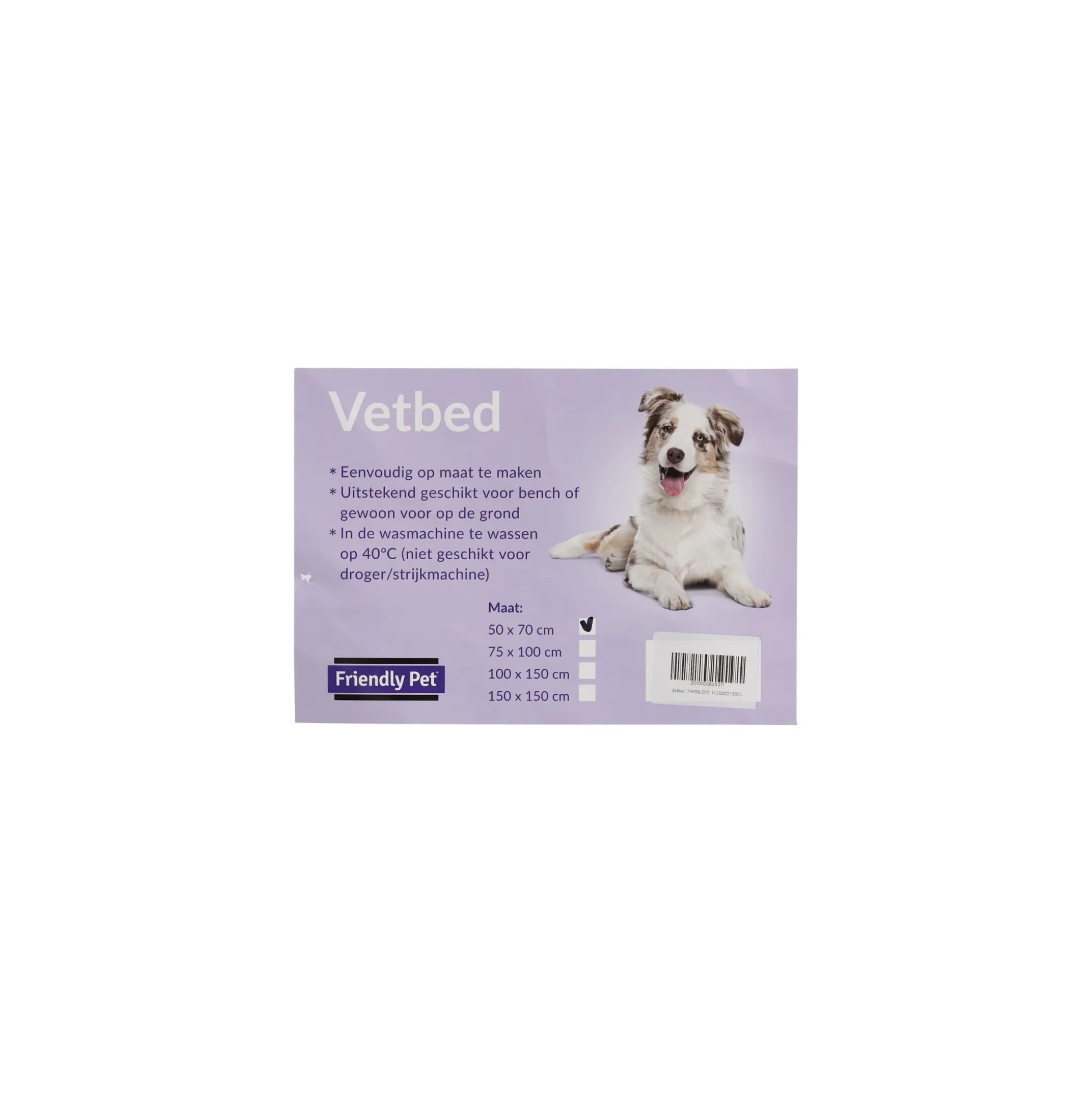 Vetbed 50x70cm grijs FP