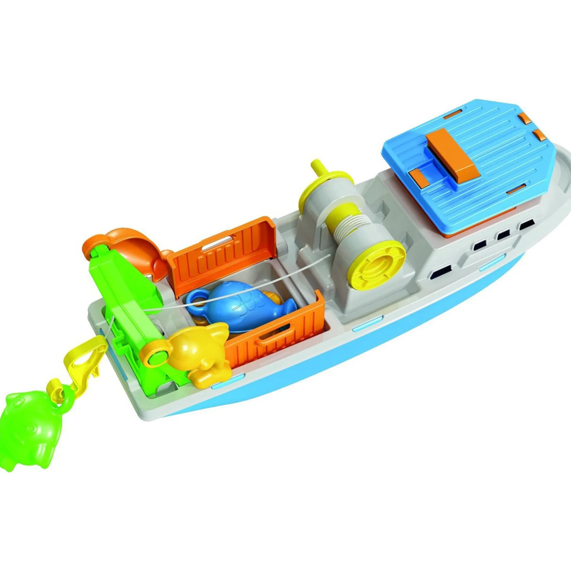 Vissersboot met vissen 40 cm