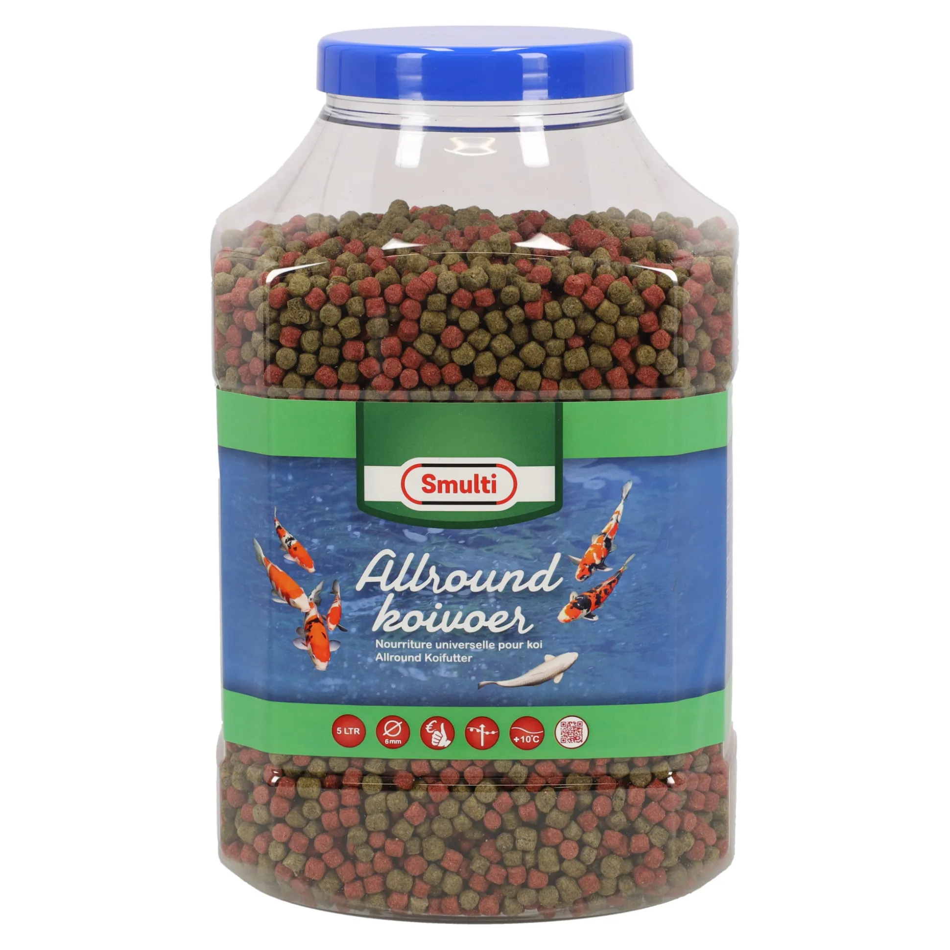 Visvoer koi 2-kleur 6mm 5L Smulti