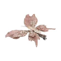 Vlinder 17cm winter roségoud