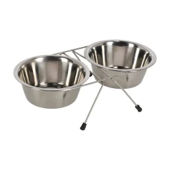 Voederbak duo met houder 16cm
