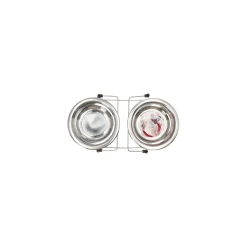 Voederbak duo met houder 13cm RW006