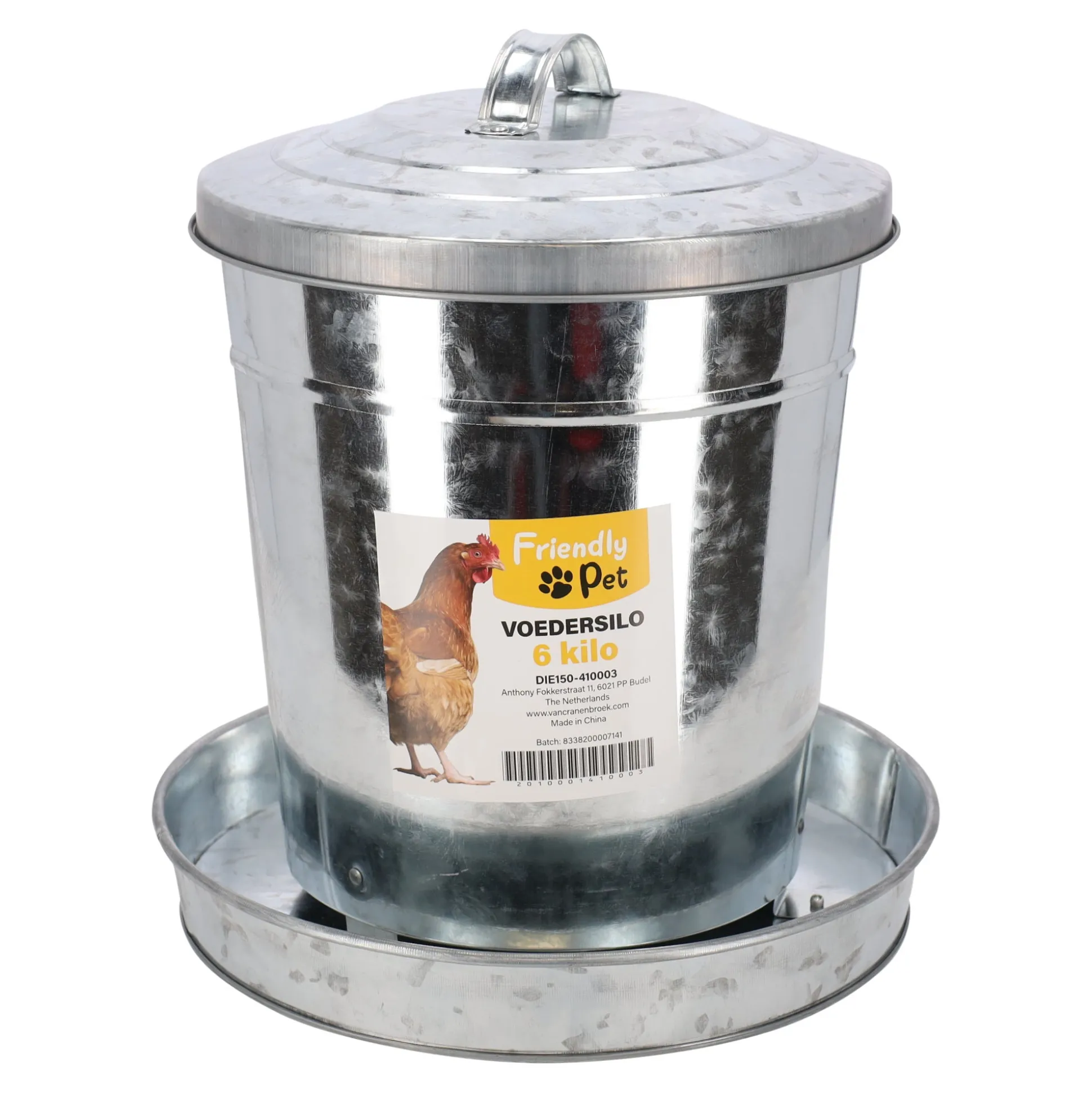 Voedersilo metaal 6 kg