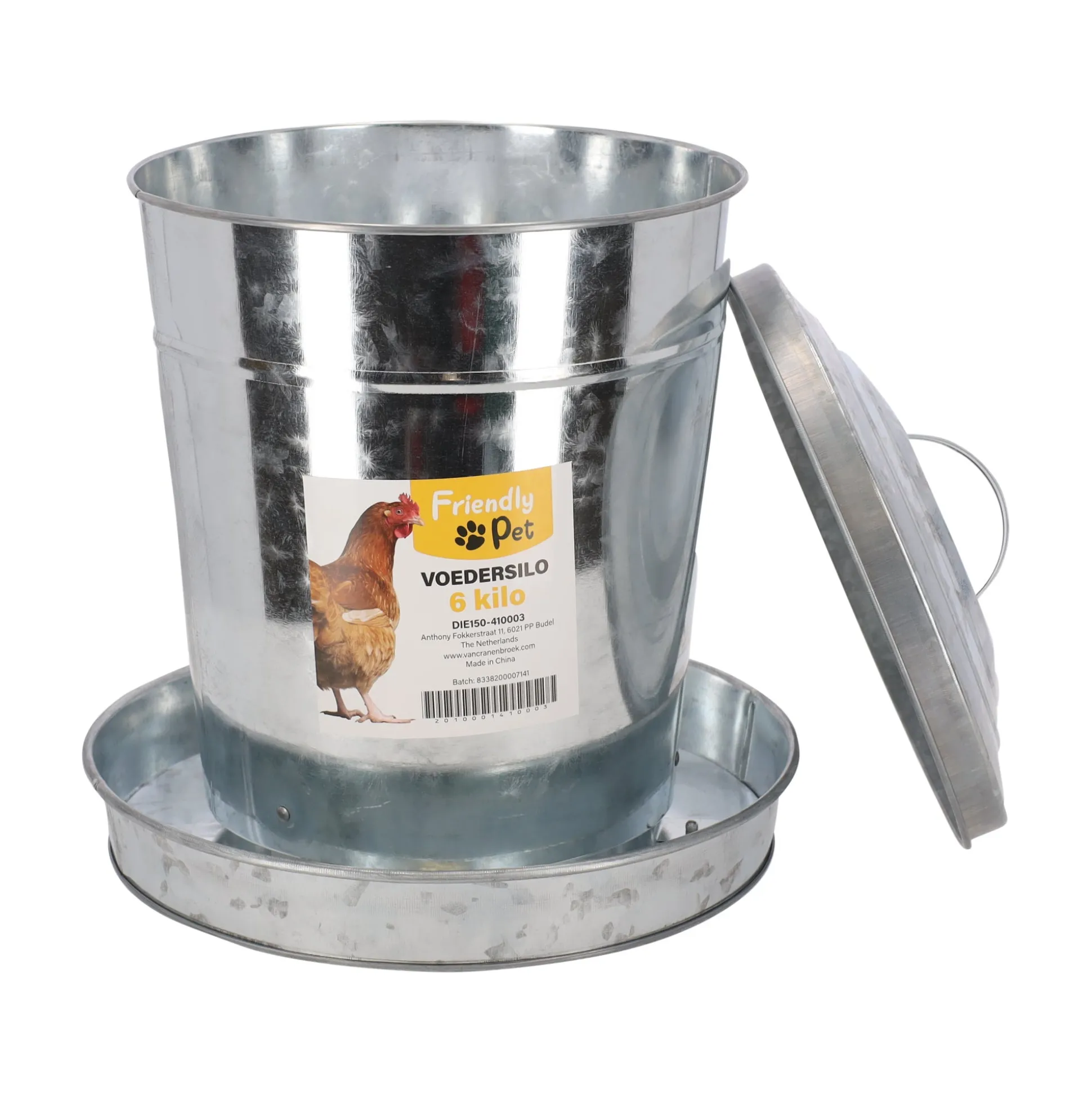 Voedersilo metaal 6 kg