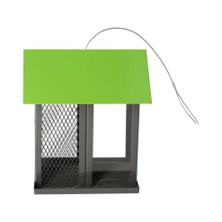 Voedersilo Yrsa zaden+noten metaal grijs/groen