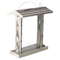 Voedersilo zaden Jony wit/grijs 26x13,5x28,7cm