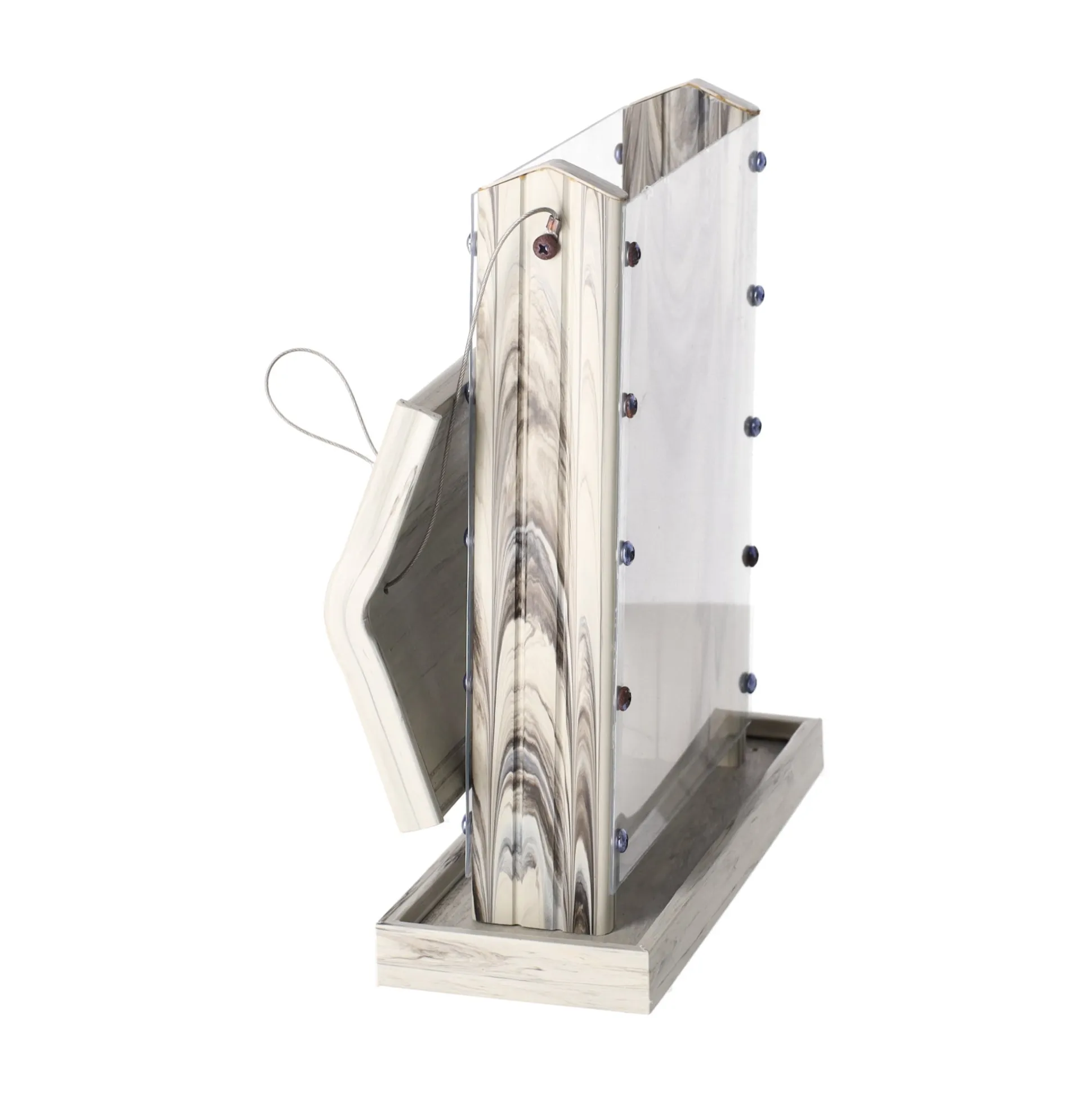 Voedersilo zaden Jony wit/grijs 26x13,5x28,7cm