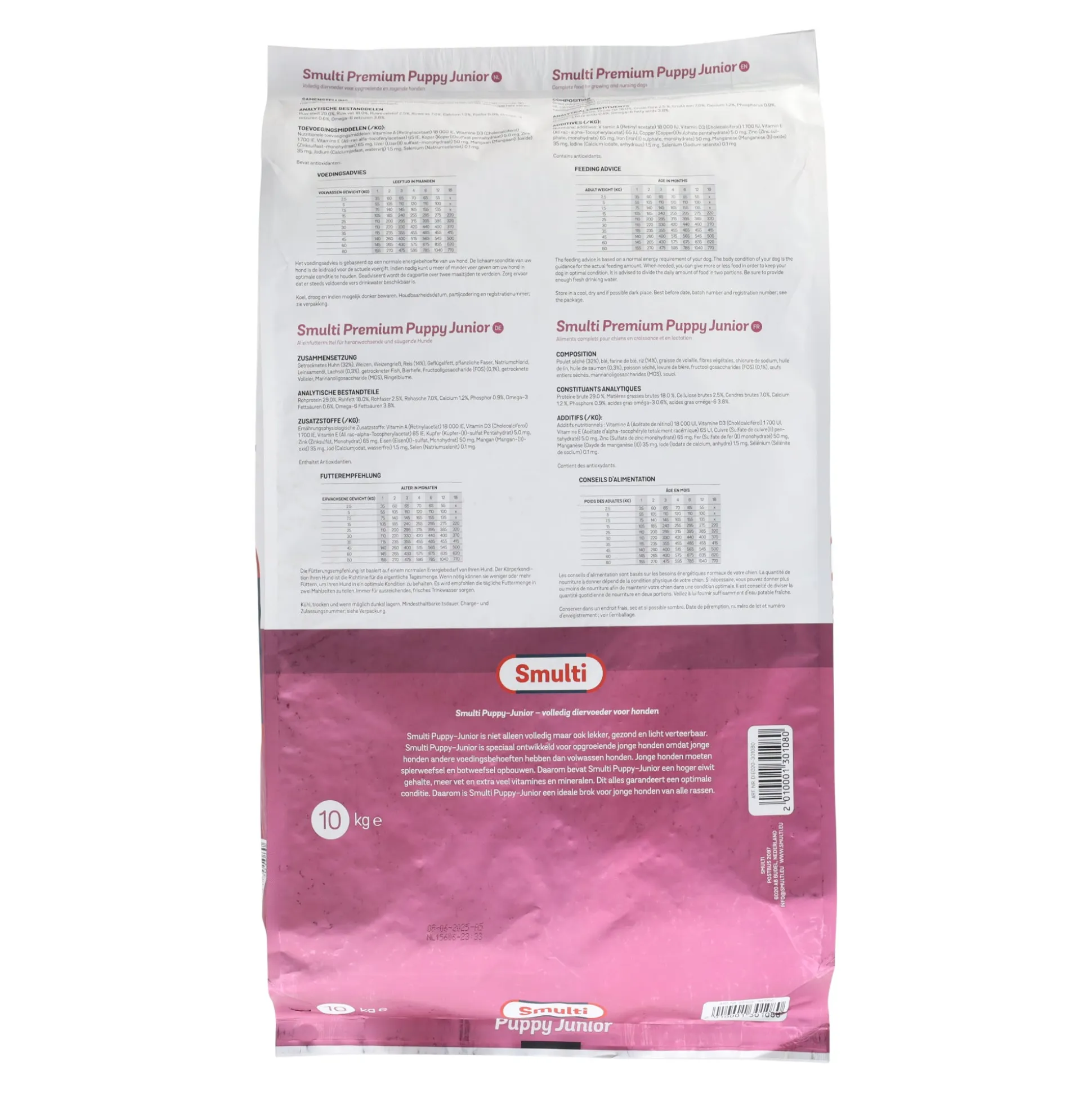 Voer hond Premium Puppy 10 kg Smulti