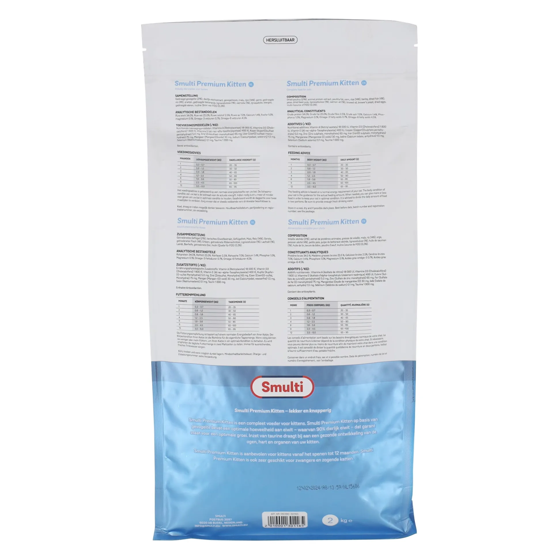Voer kat Premium kitten 2 kg