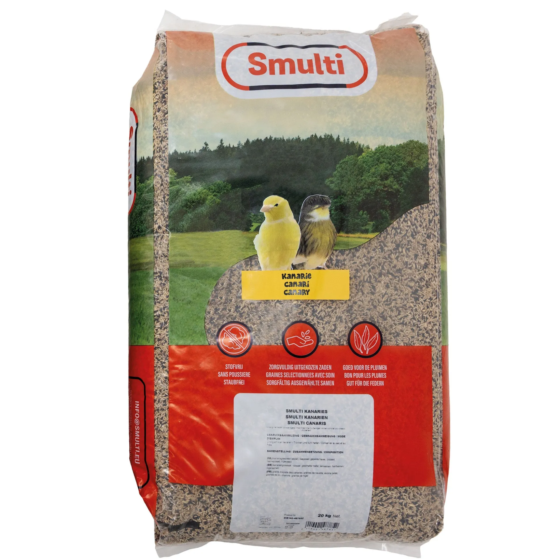 Voer vogel kanarie 20kg Smulti