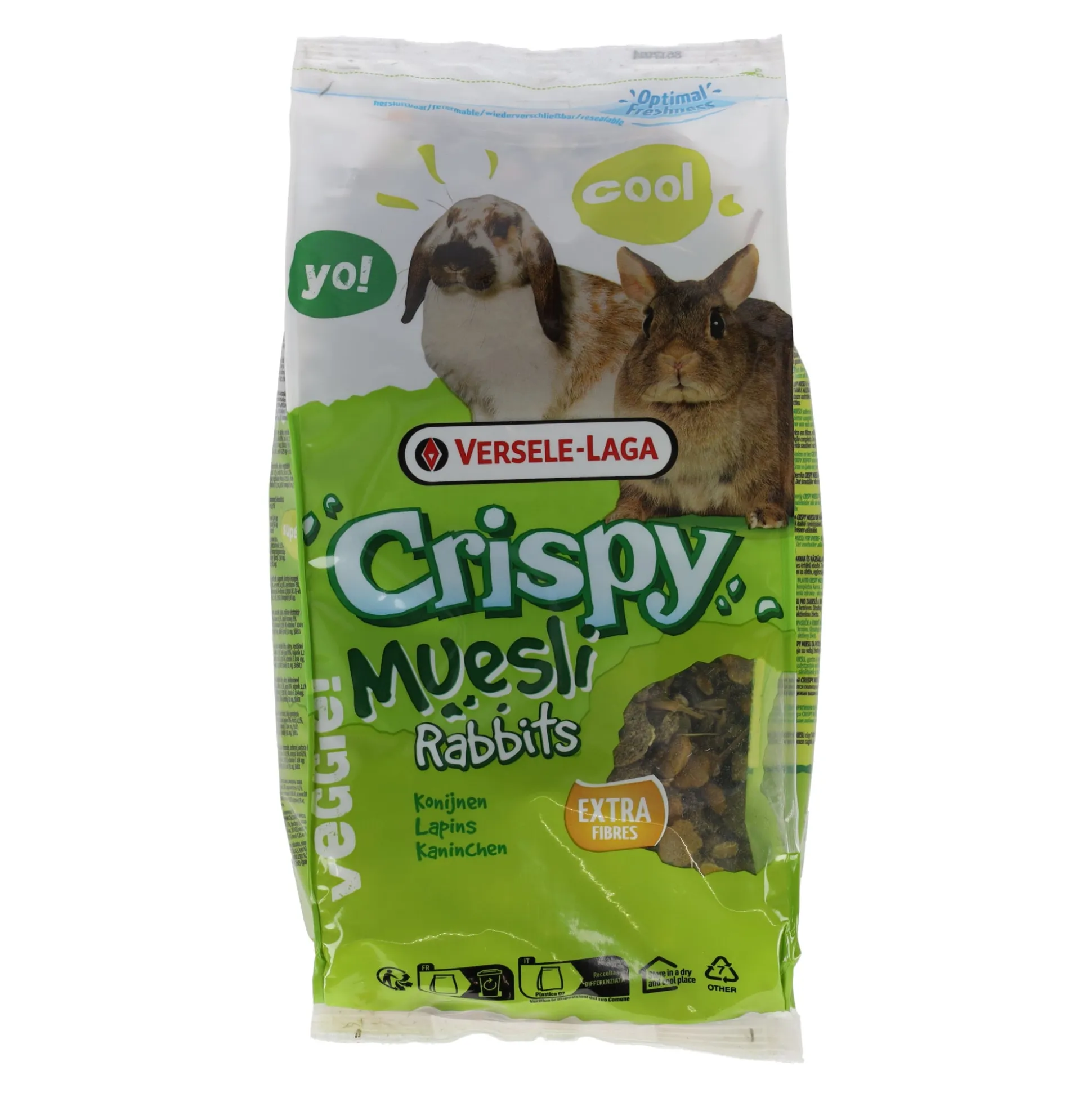 Voer voor knaagdieren en konijnen - muesli - 1 kg