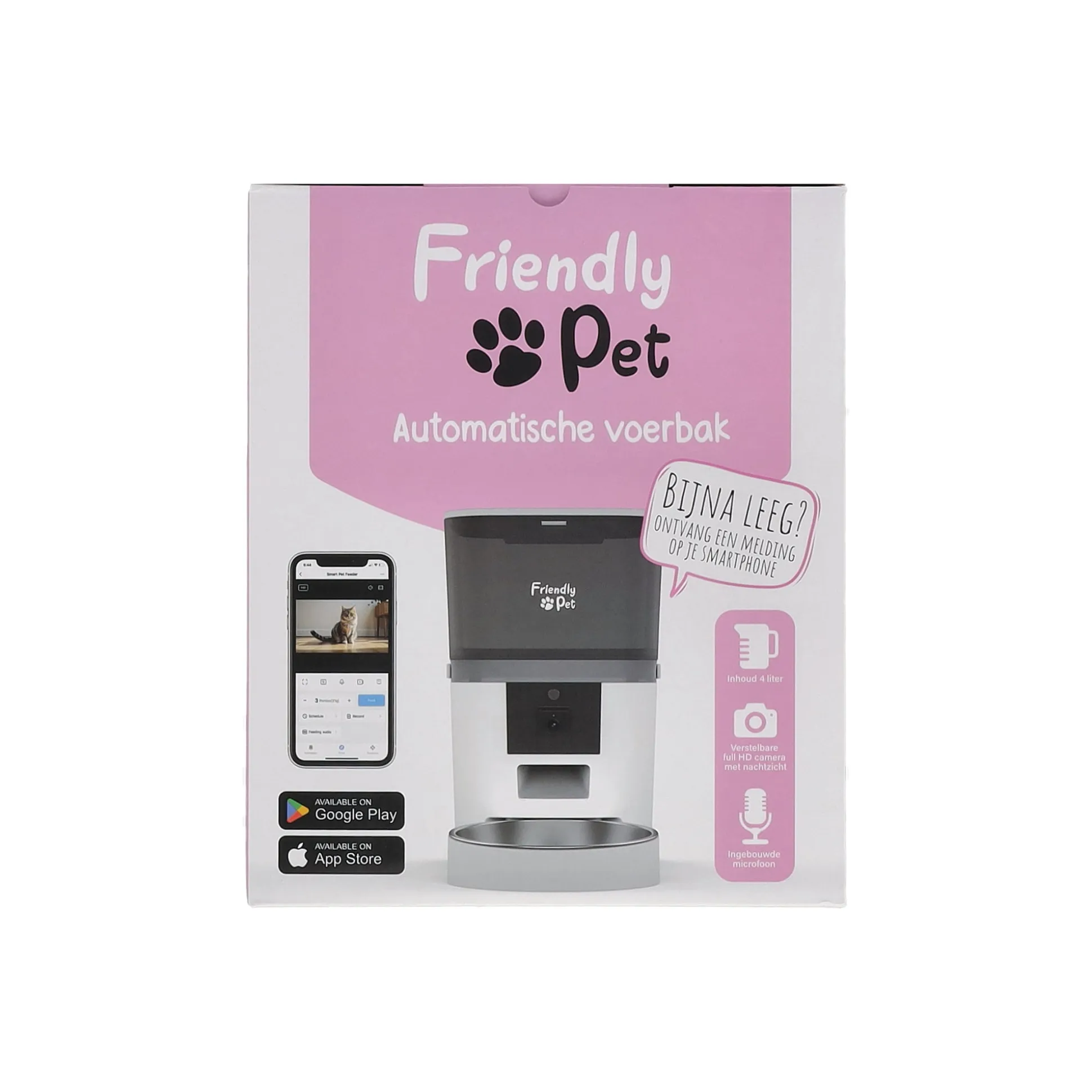 Voerbak automatisch met app 4L pro wit