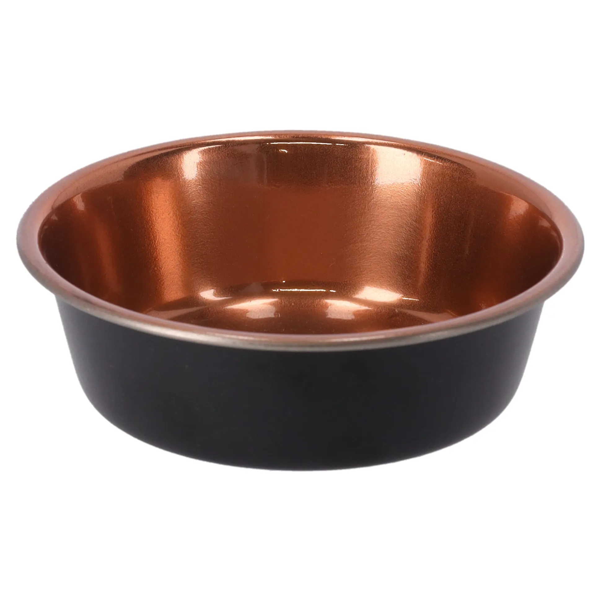 Voerbak Ezra rvs zwart/koper D11,8cm 300ml FP