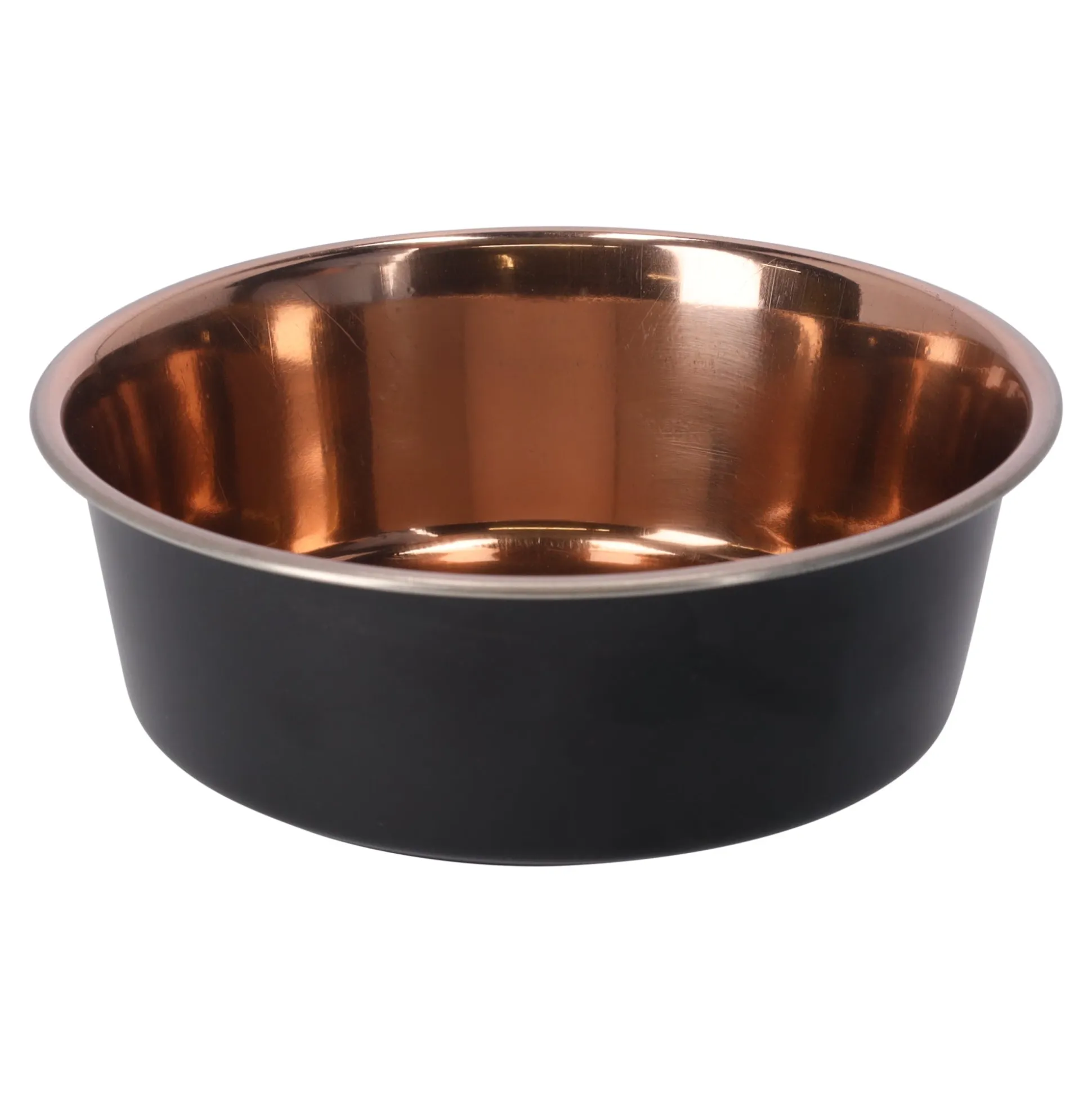 Voerbak Ezra rvs zwart/koper D16,8cm 900ml FP