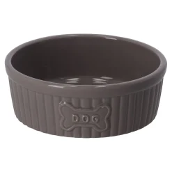 Voerbak hond kera 15cm 640ml taupe