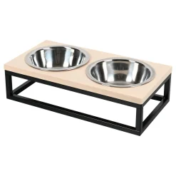 Voerbak metal dubbel 29x15x8cm