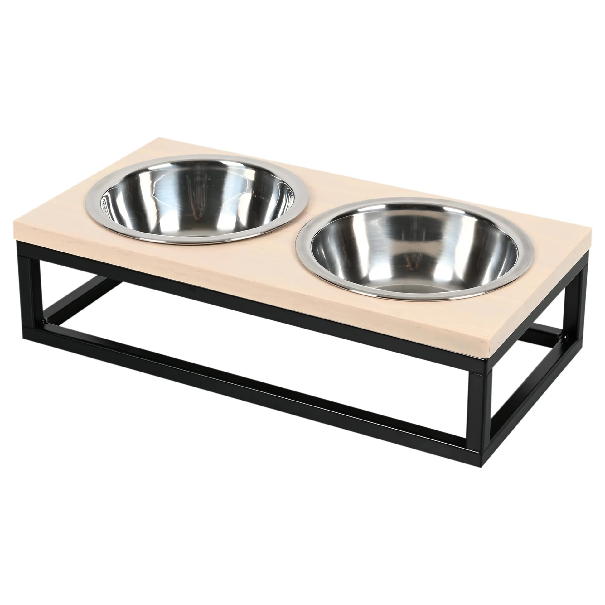 Voerbak metal dubbel 29x15x8cm