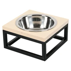 Voerbak metal enkel 15x15x8cm