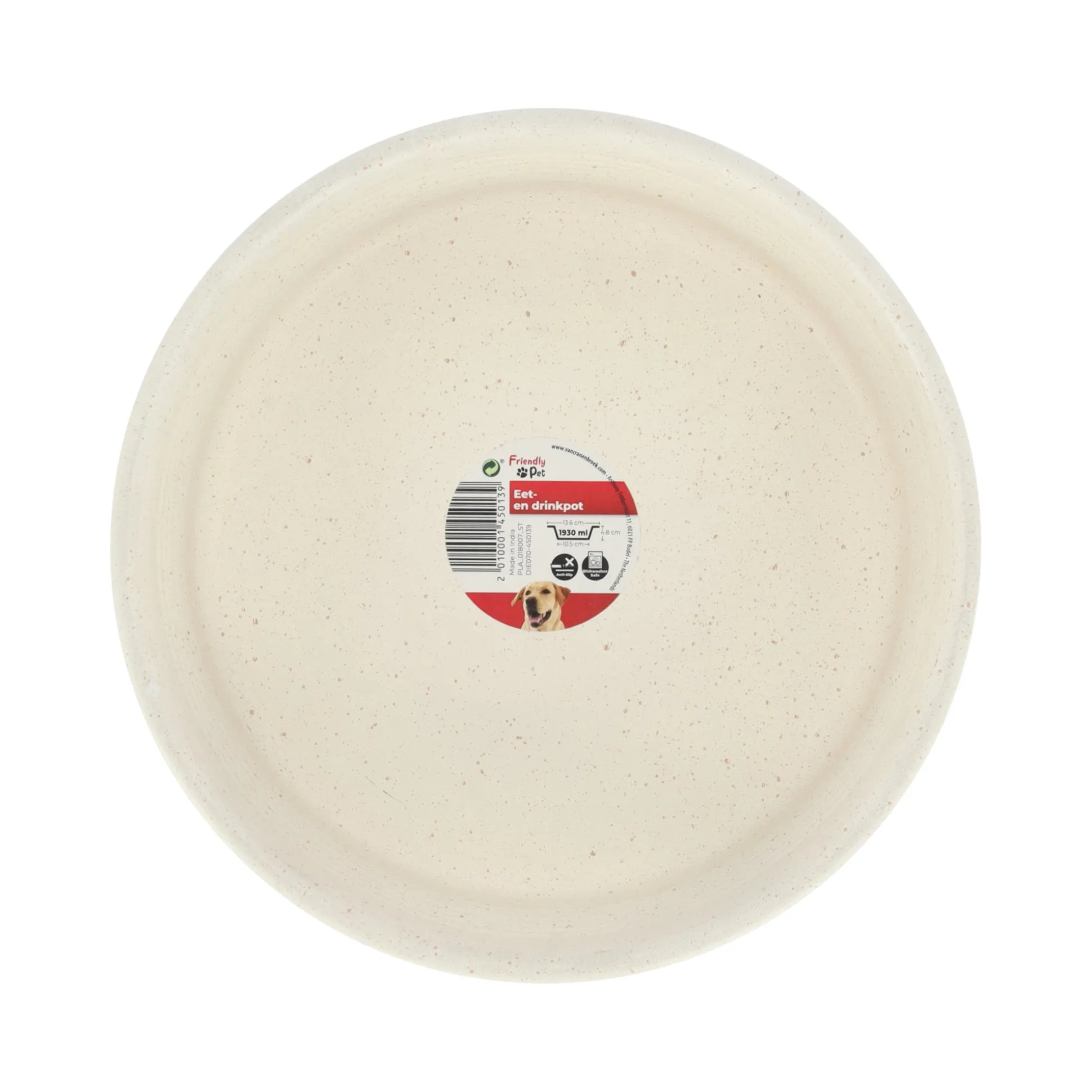 Voerbak rond Ligna XL 1930ml wit FP