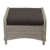 Voetenbank Carlo white grey met kussen