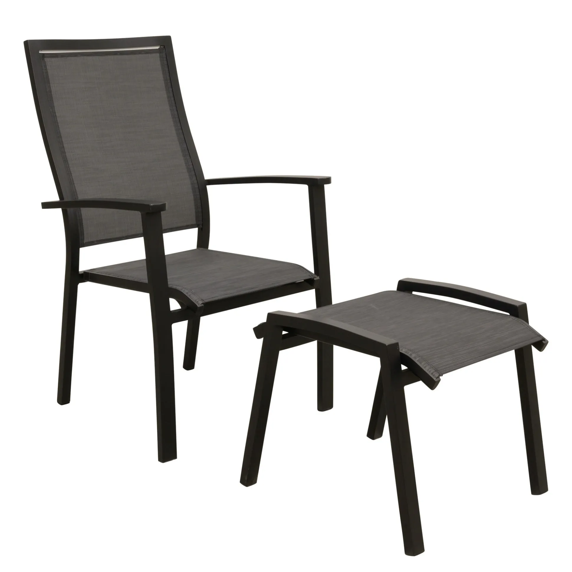 Voetenbank Casera zwart/antra