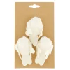 Vogel op clip creme 3st