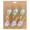 Vogel op clip groen blauw 6st