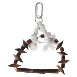 Vogel schommel boog touw+hout 20cm