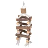 Vogel toren touw+hout 34cm