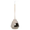 Vogelvoederhuis 18 cm taupe