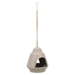 Vogelvoederhuis 18 cm taupe