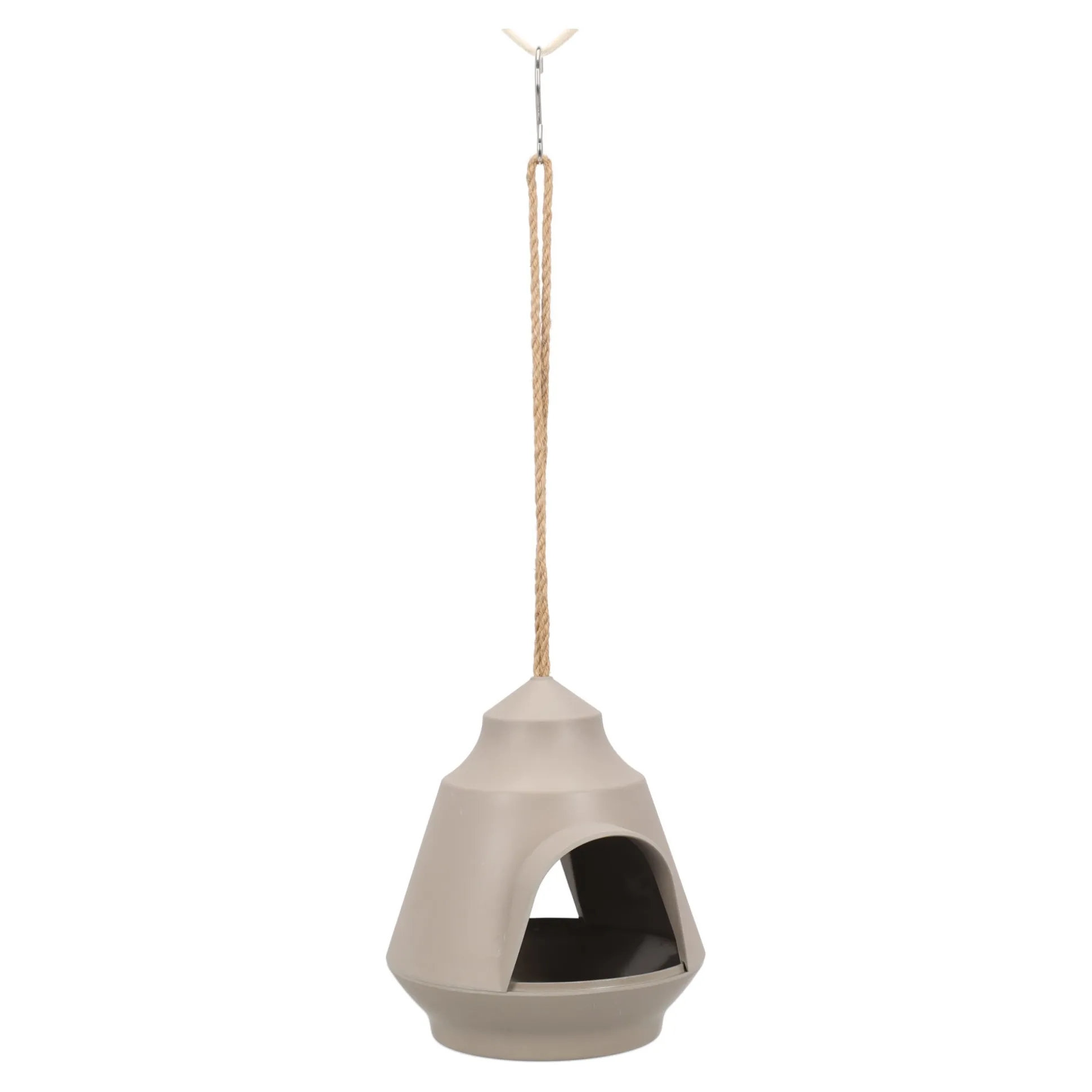 Vogelvoederhuis 18 cm taupe