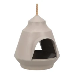 Vogelvoederhuis 18 cm taupe