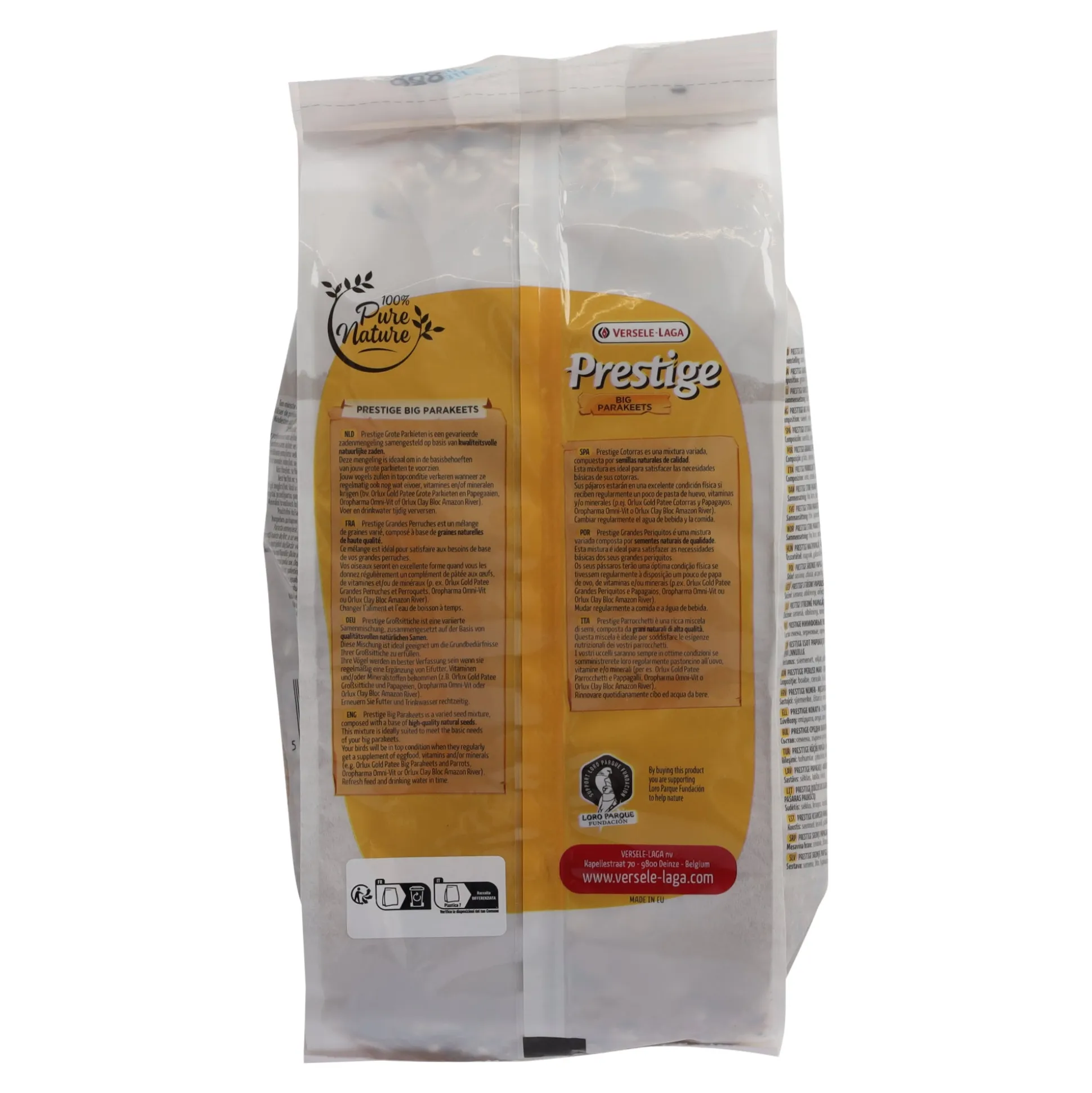 Vogelvoer voor grote parkieten 1kg Prestige