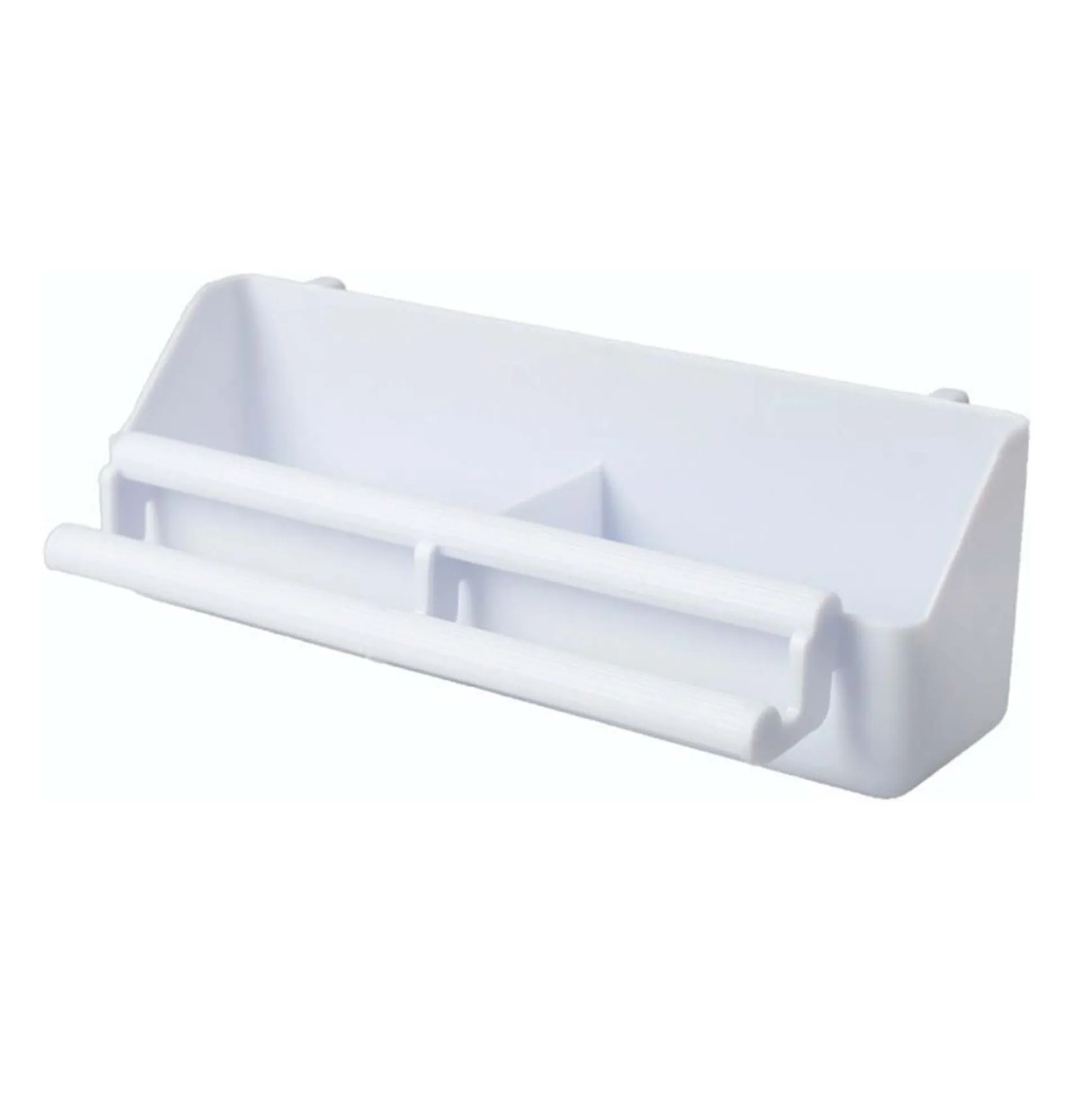 Voliere voerbak plastic 20 cm wit
