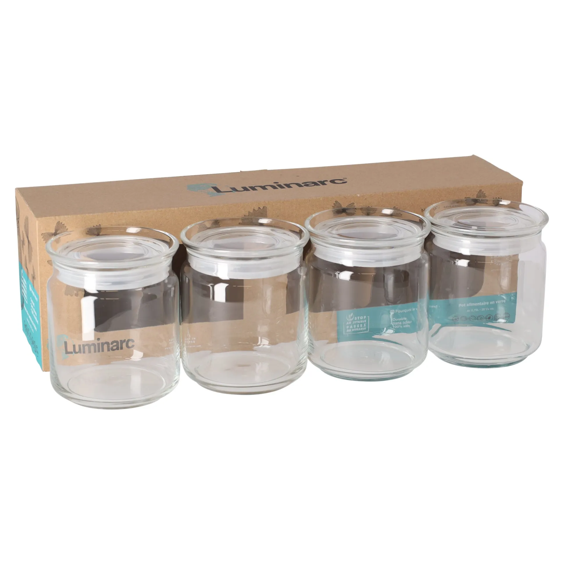 Voorraadpot 4x 0,75l Luminarc 4pcs